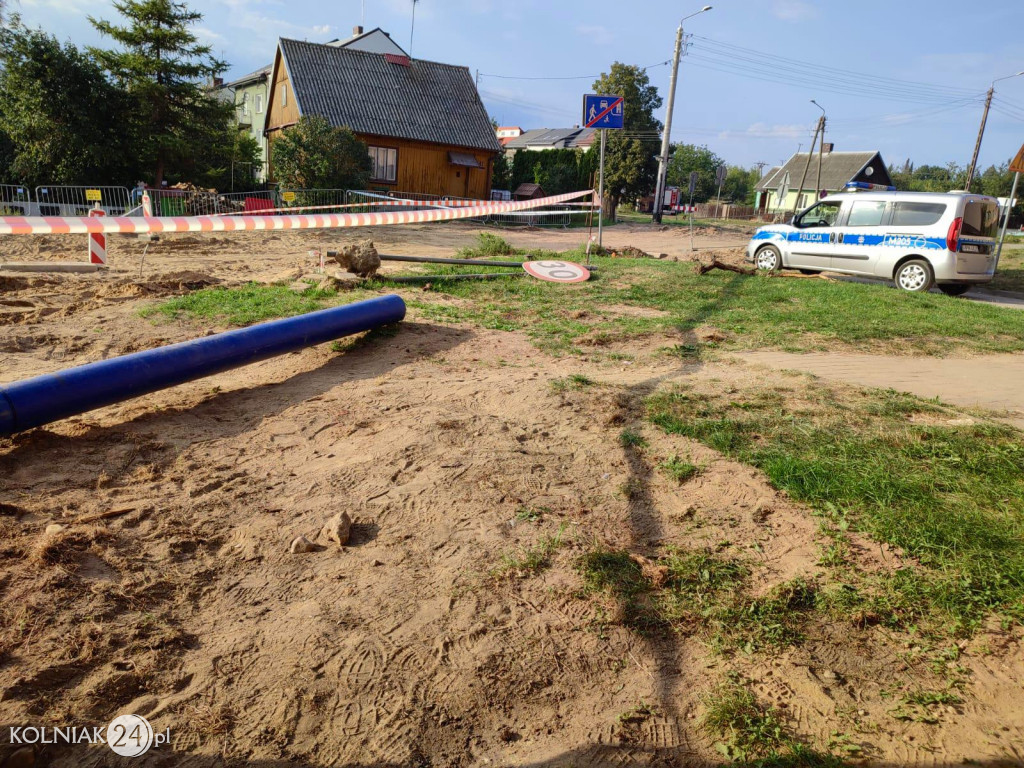 Niewybuchy na rondzie w Kolnie