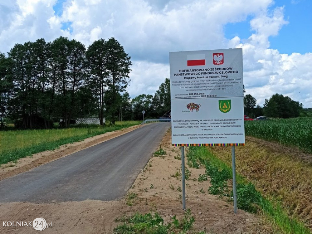 Kanał Turośl w miejscowości Trzcińskie