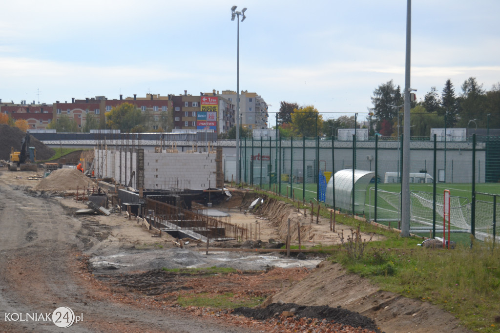 Przebudowa stadionu w Kolnie (foty z października)