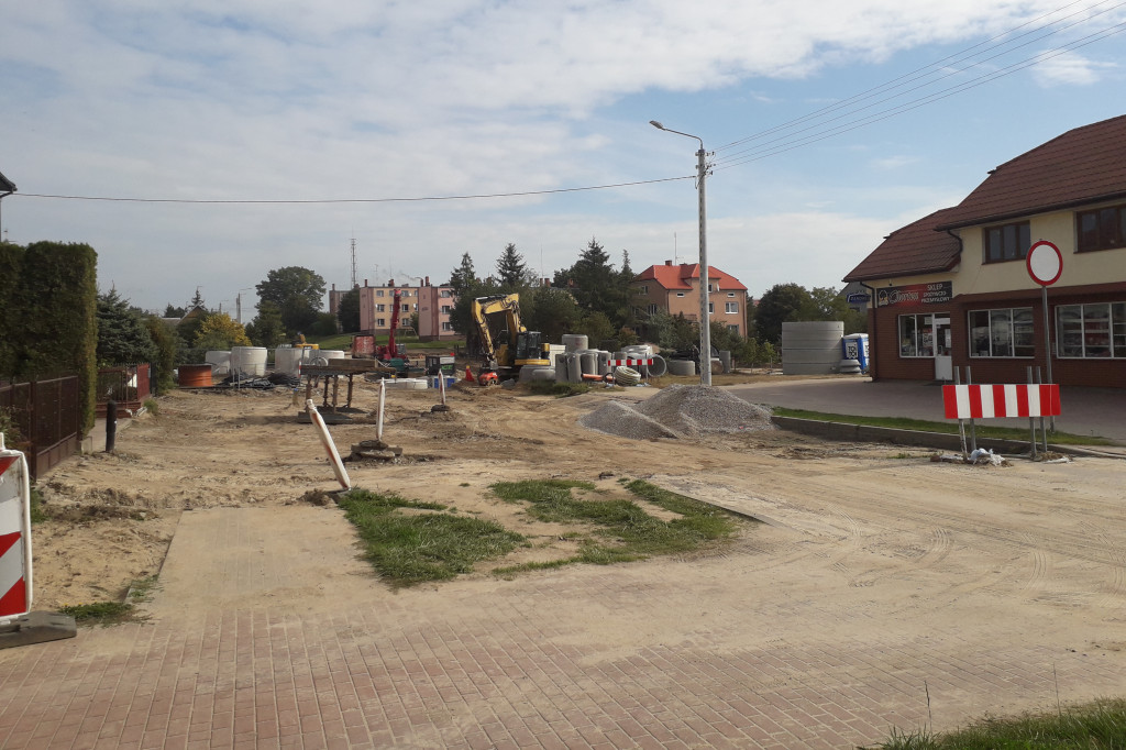 Trwają prace budowlane na nowym rondzie w Kolnie
