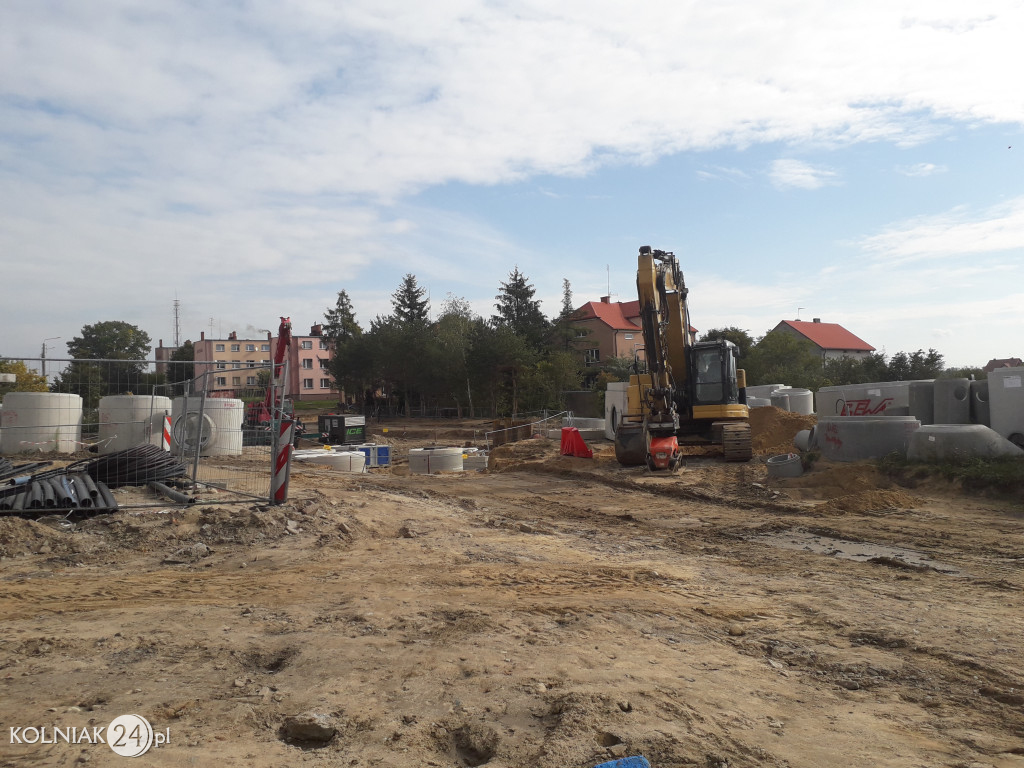 Trwają prace budowlane na nowym rondzie w Kolnie