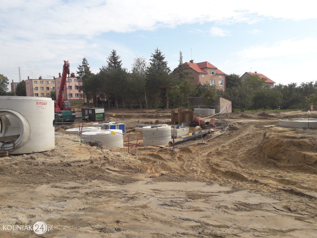 Trwają prace budowlane na nowym rondzie w Kolnie