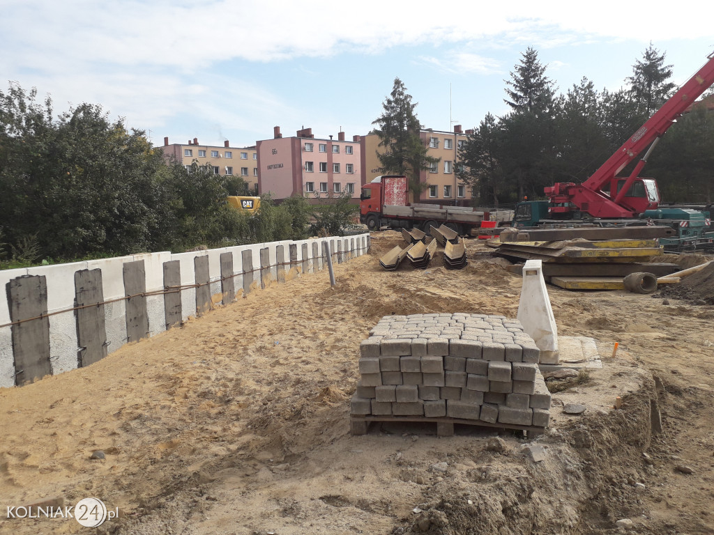 Trwają prace budowlane na nowym rondzie w Kolnie