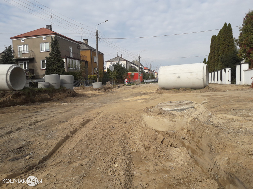 Trwają prace budowlane na nowym rondzie w Kolnie