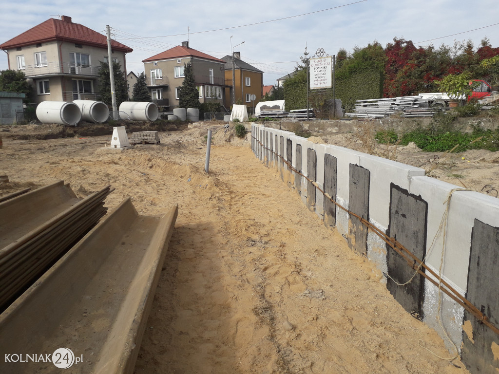 Trwają prace budowlane na nowym rondzie w Kolnie