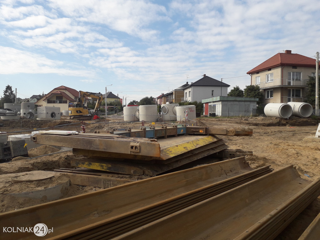 Trwają prace budowlane na nowym rondzie w Kolnie