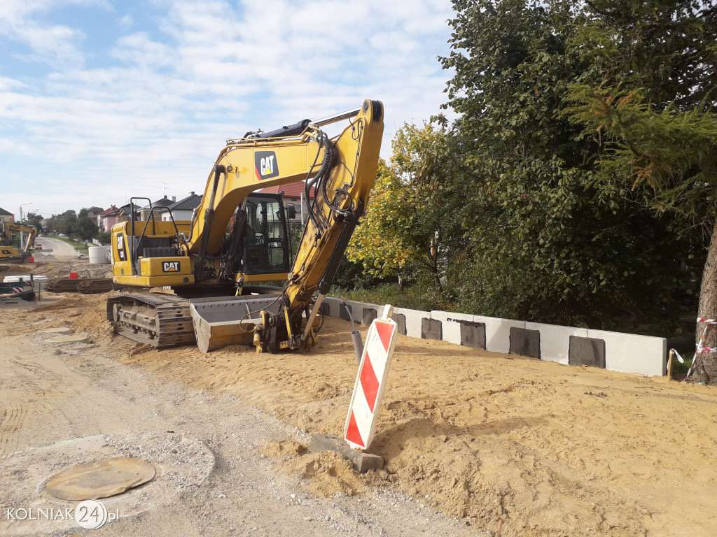 Trwają prace budowlane na nowym rondzie w Kolnie