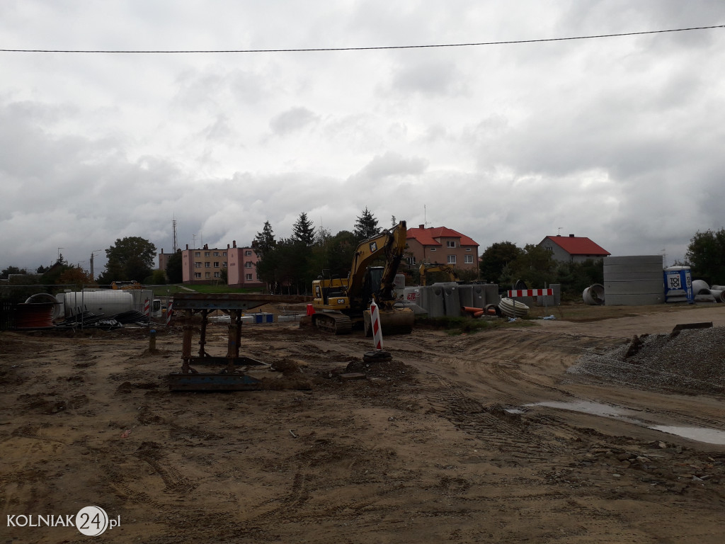 Trwają prace budowlane na nowym rondzie w Kolnie