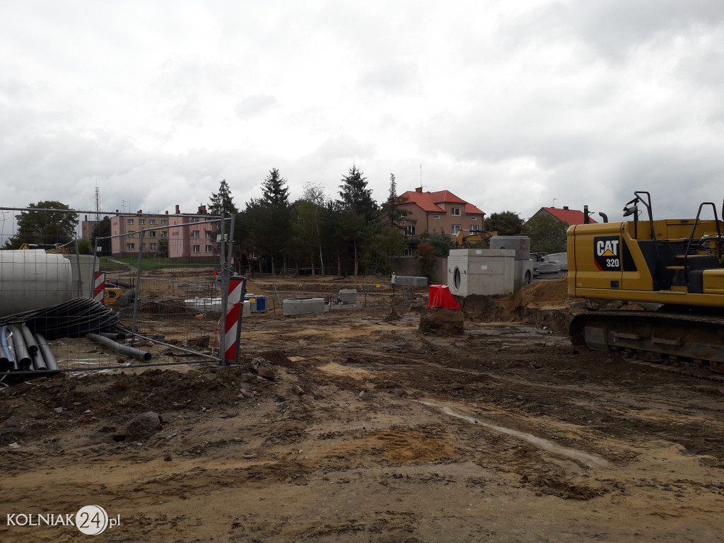 Trwają prace budowlane na nowym rondzie w Kolnie