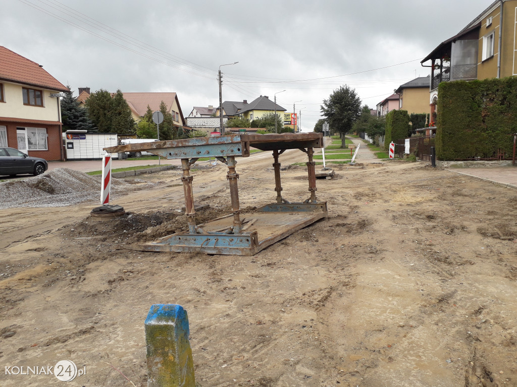 Trwają prace budowlane na nowym rondzie w Kolnie