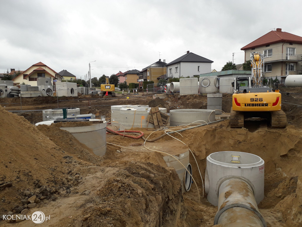 Trwają prace budowlane na nowym rondzie w Kolnie