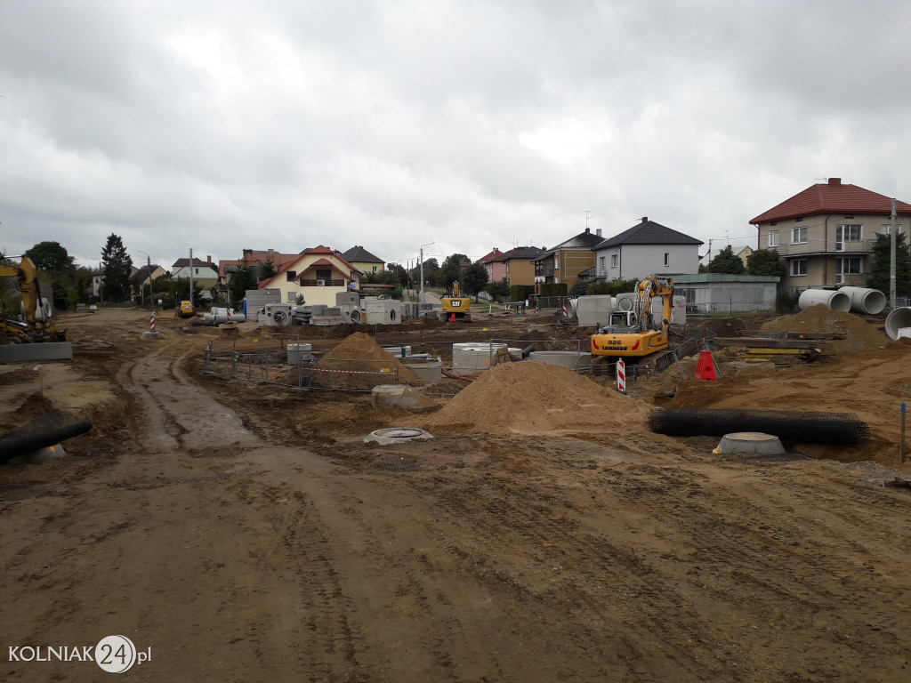 Trwają prace budowlane na nowym rondzie w Kolnie