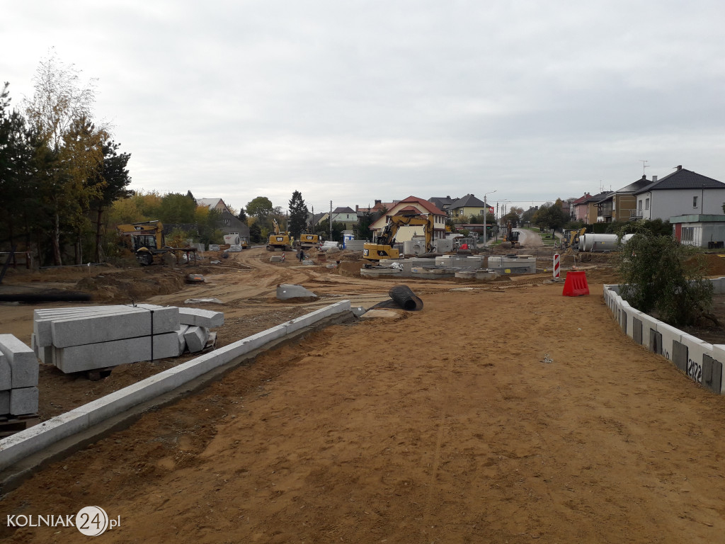 Trwają prace budowlane na nowym rondzie w Kolnie