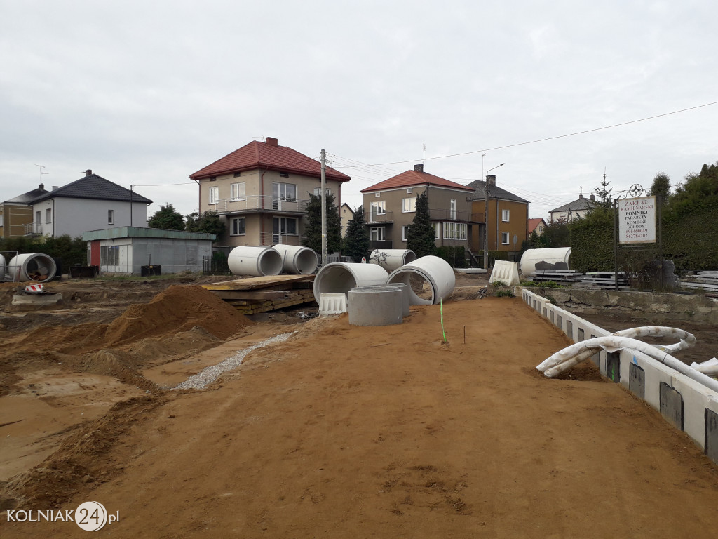 Trwają prace budowlane na nowym rondzie w Kolnie