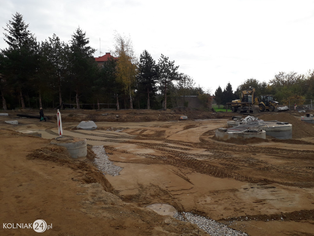 Trwają prace budowlane na nowym rondzie w Kolnie