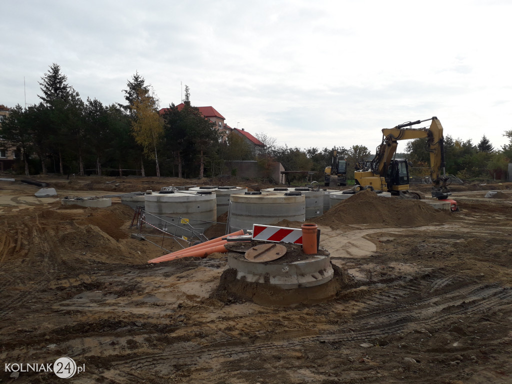 Trwają prace budowlane na nowym rondzie w Kolnie