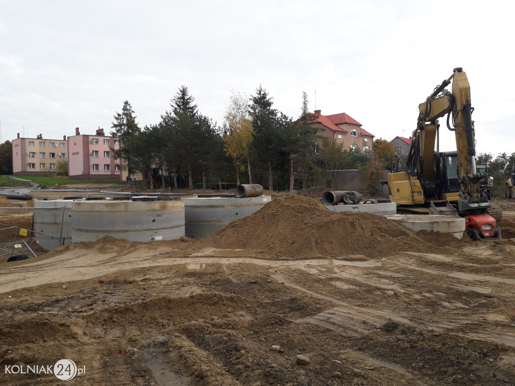 Trwają prace budowlane na nowym rondzie w Kolnie