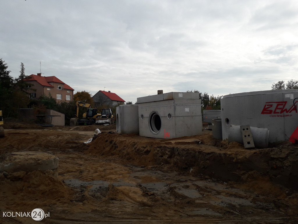 Trwają prace budowlane na nowym rondzie w Kolnie