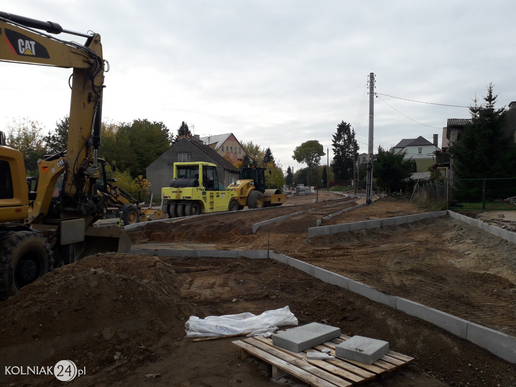 Trwają prace budowlane na nowym rondzie w Kolnie