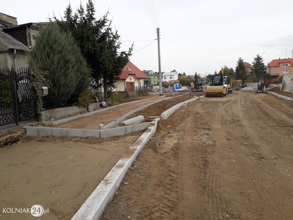 Trwają prace budowlane na nowym rondzie w Kolnie
