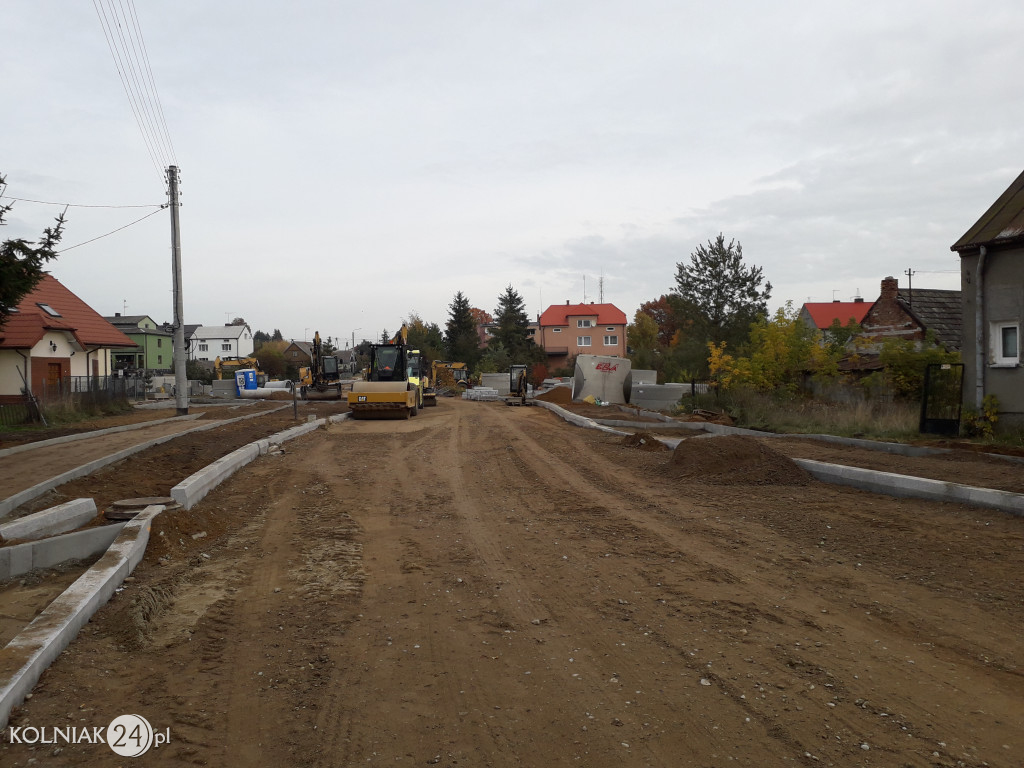 Trwają prace budowlane na nowym rondzie w Kolnie