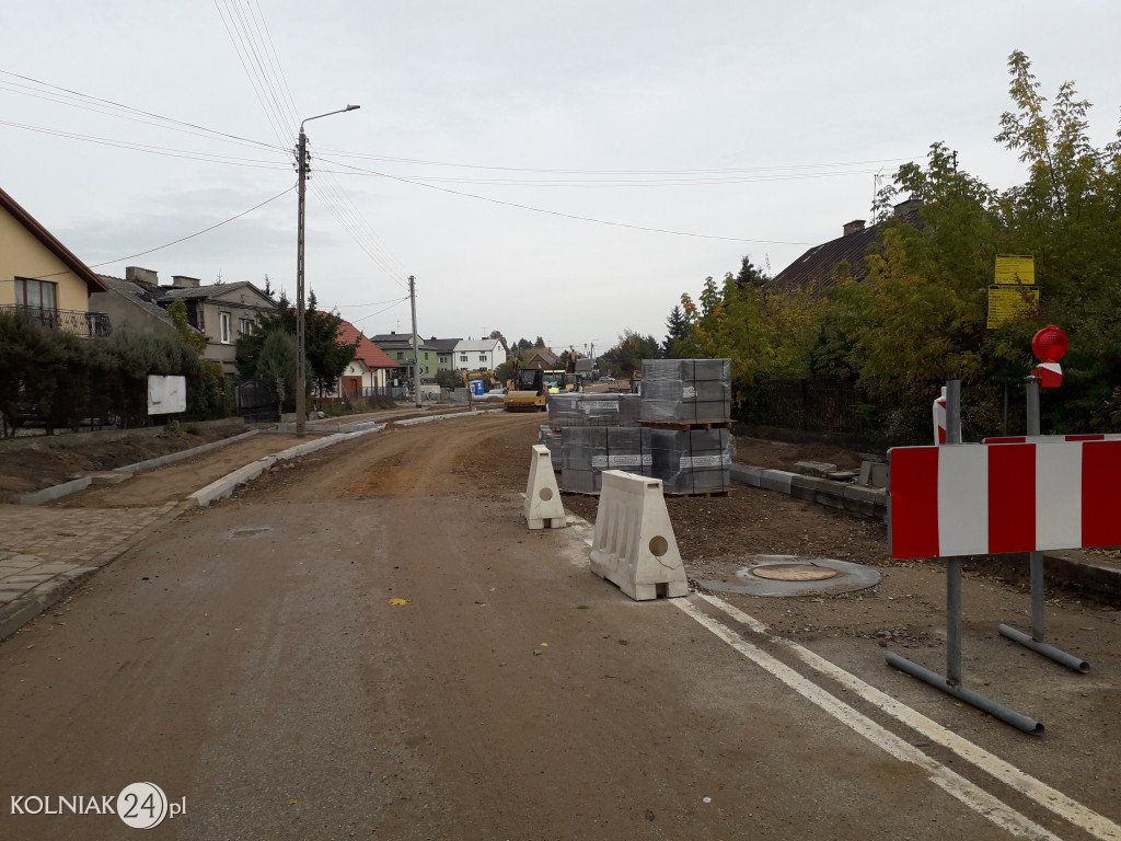 Trwają prace budowlane na nowym rondzie w Kolnie