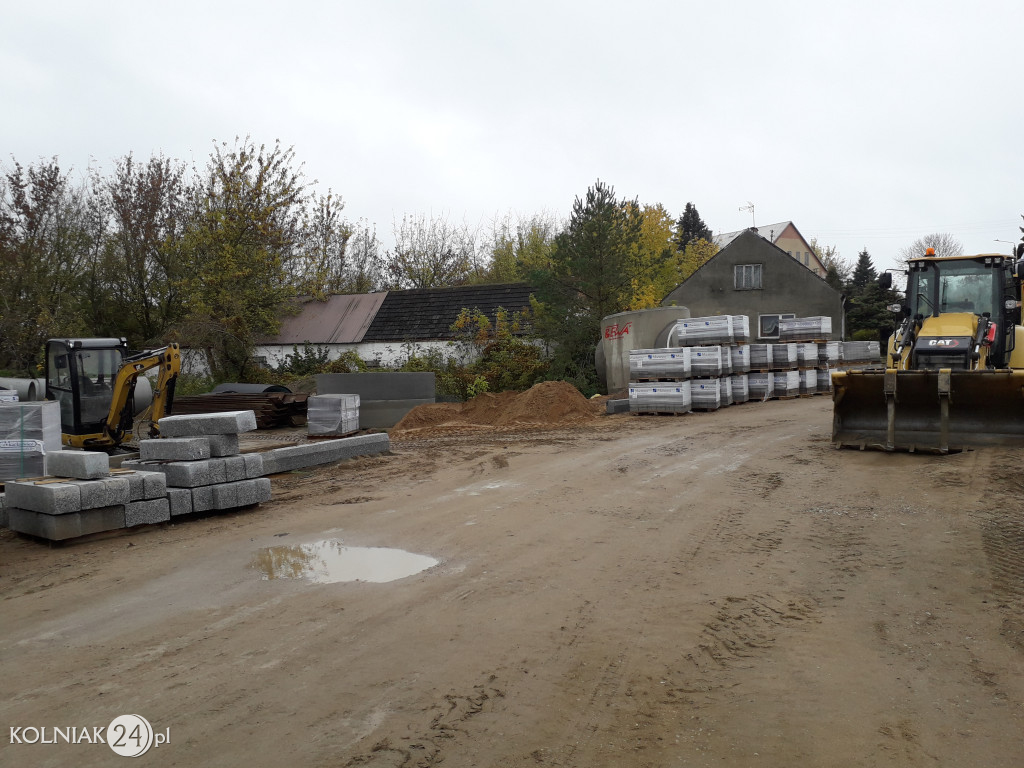 Trwają prace budowlane na nowym rondzie w Kolnie