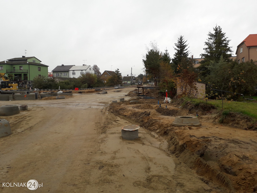 Trwają prace budowlane na nowym rondzie w Kolnie