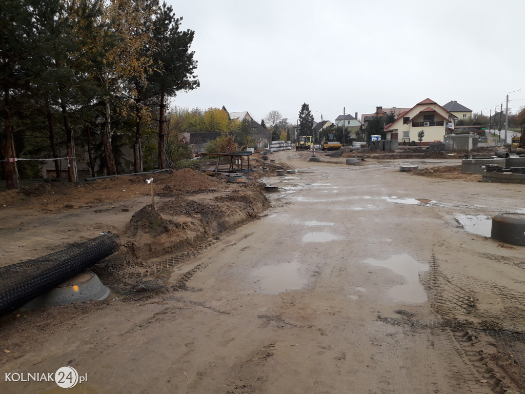 Trwają prace budowlane na nowym rondzie w Kolnie