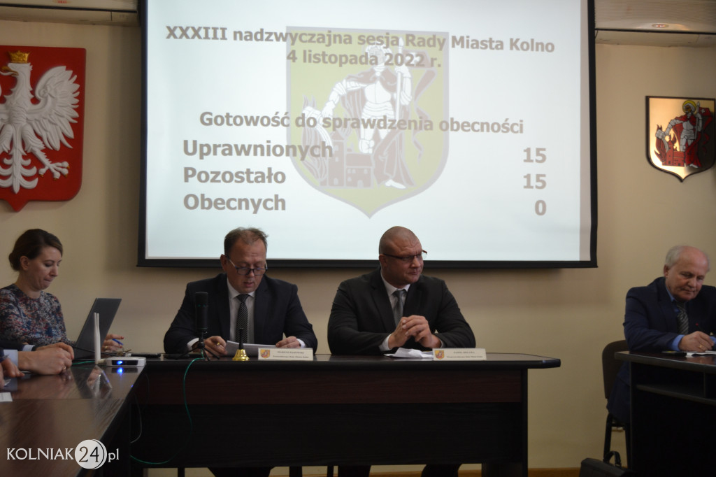 XXXIII nadzwyczajna sesja Rady Miasta Kolno