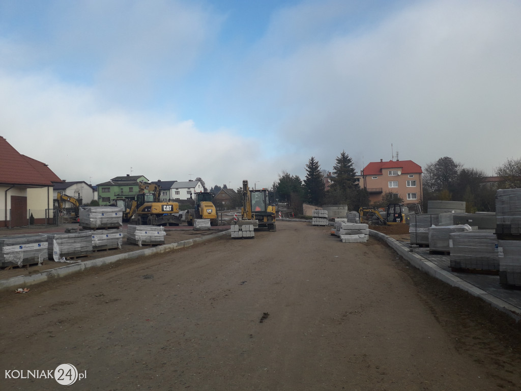 Trwają prace budowlane na nowym rondzie w Kolnie
