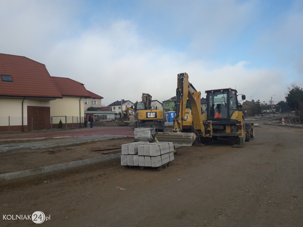 Trwają prace budowlane na nowym rondzie w Kolnie