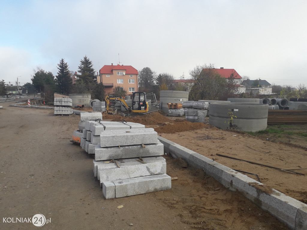 Trwają prace budowlane na nowym rondzie w Kolnie