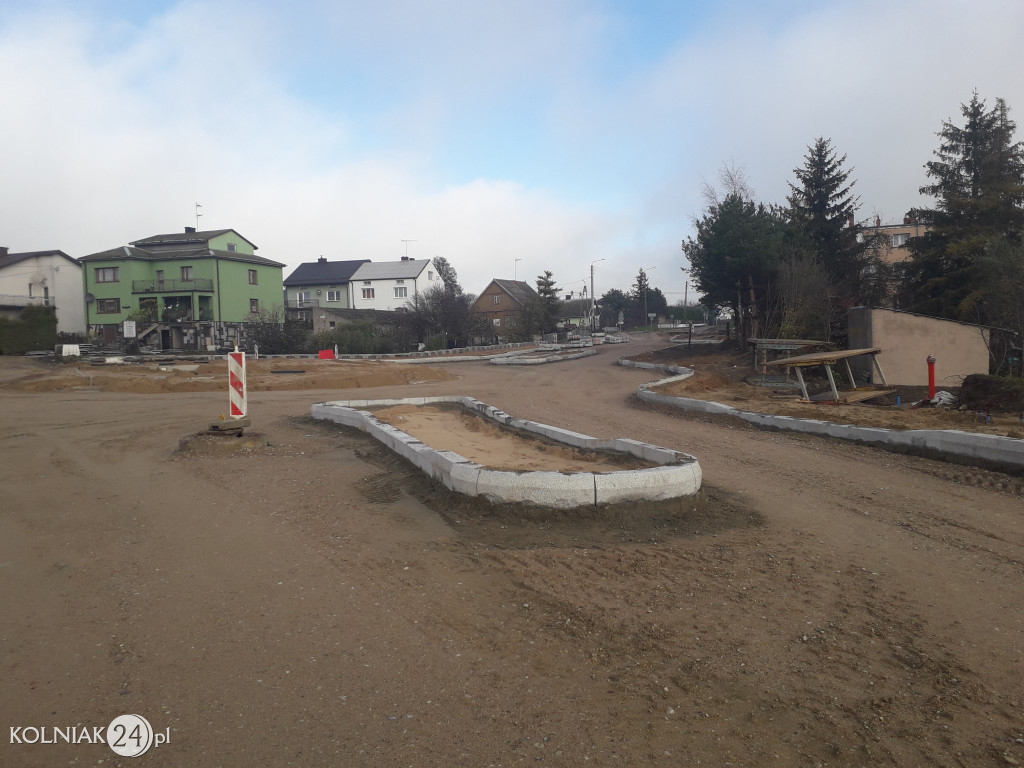 Trwają prace budowlane na nowym rondzie w Kolnie
