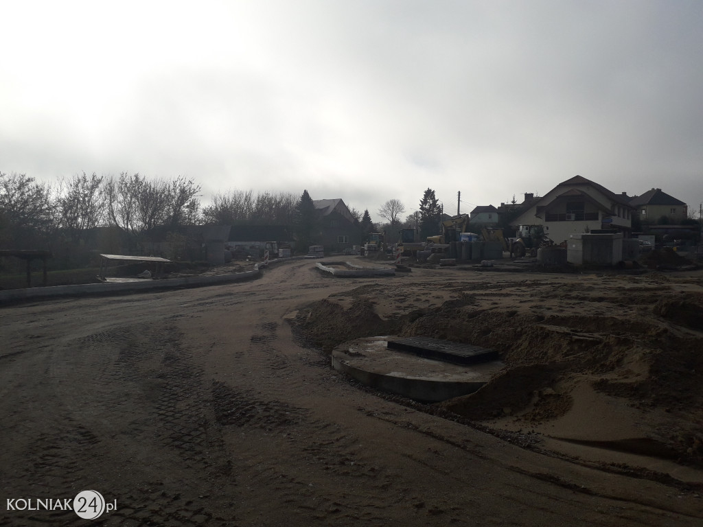 Trwają prace budowlane na nowym rondzie w Kolnie