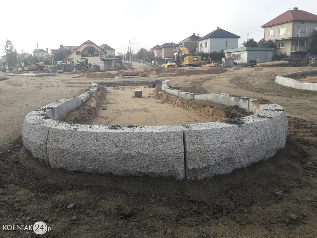 Trwają prace budowlane na nowym rondzie w Kolnie