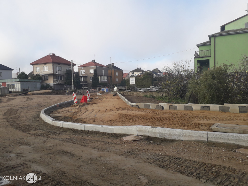 Trwają prace budowlane na nowym rondzie w Kolnie