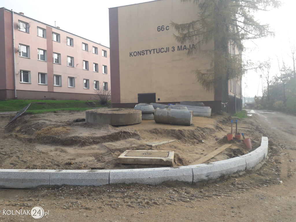 Trwają prace budowlane na nowym rondzie w Kolnie
