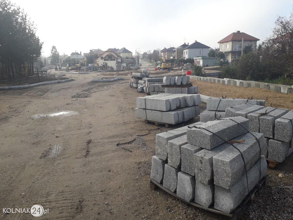 Trwają prace budowlane na nowym rondzie w Kolnie
