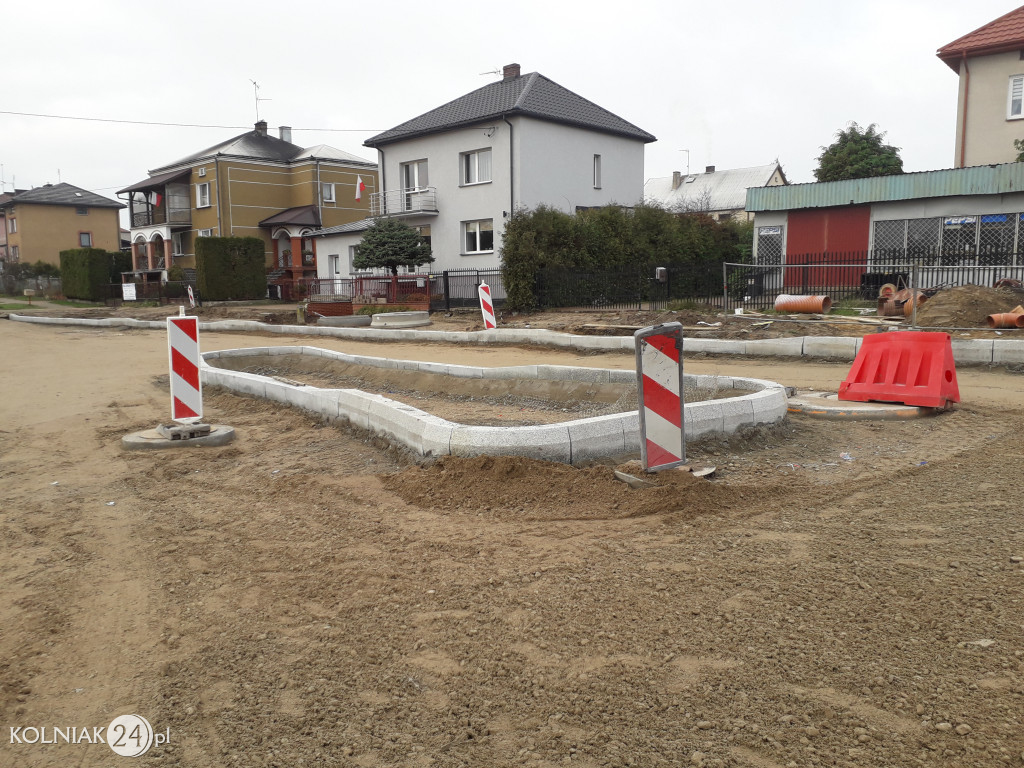 Trwają prace budowlane na nowym rondzie w Kolnie
