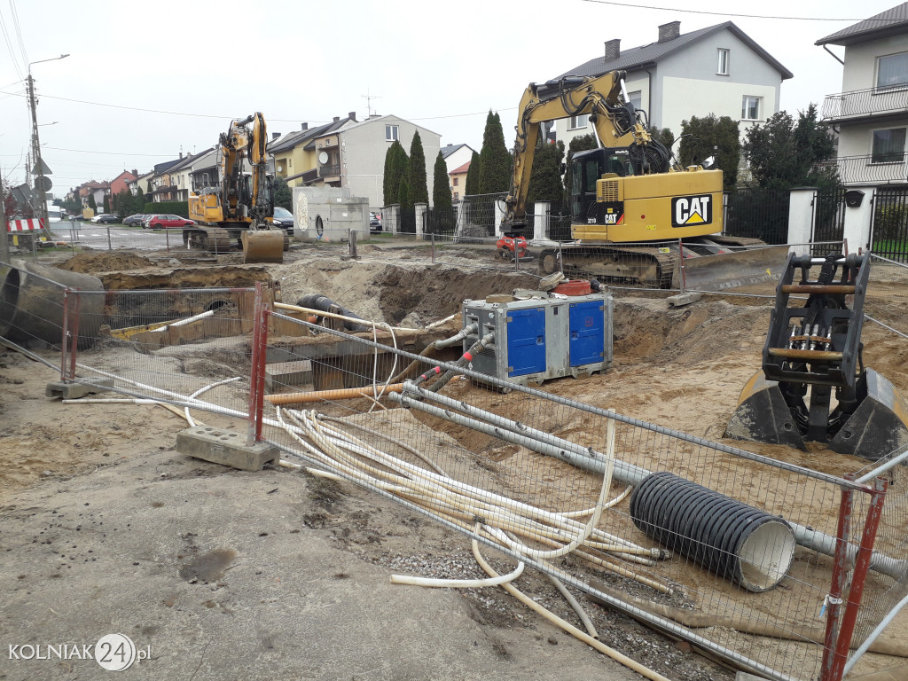 Trwają prace budowlane na nowym rondzie w Kolnie