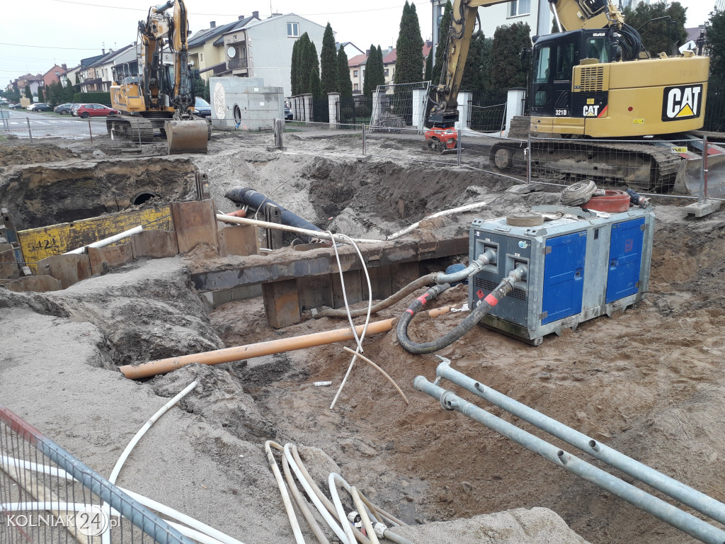 Trwają prace budowlane na nowym rondzie w Kolnie