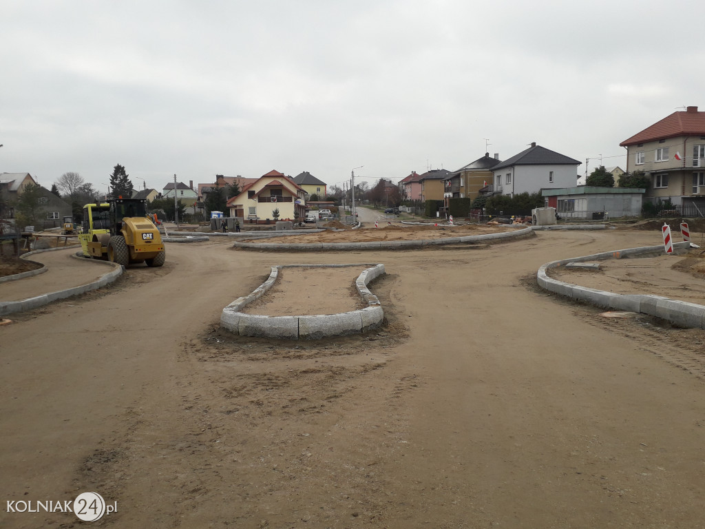 Trwają prace budowlane na nowym rondzie w Kolnie