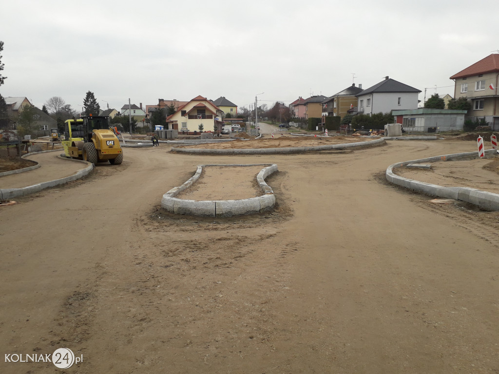 Trwają prace budowlane na nowym rondzie w Kolnie