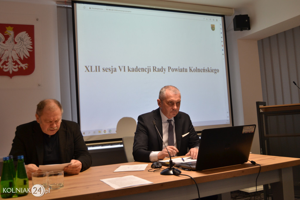 XLII Sesja Rady Powiatu Kolneńskiego (VI kadencji)