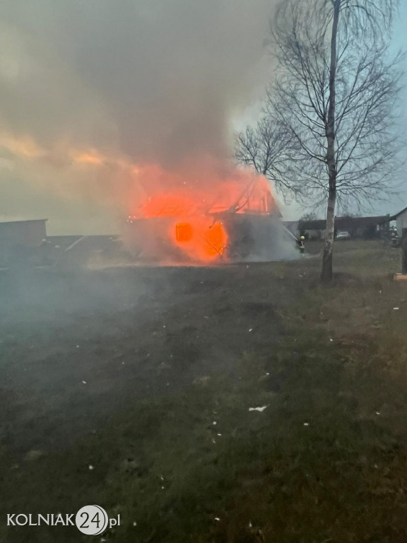 Pożar domu jednorodzinnego