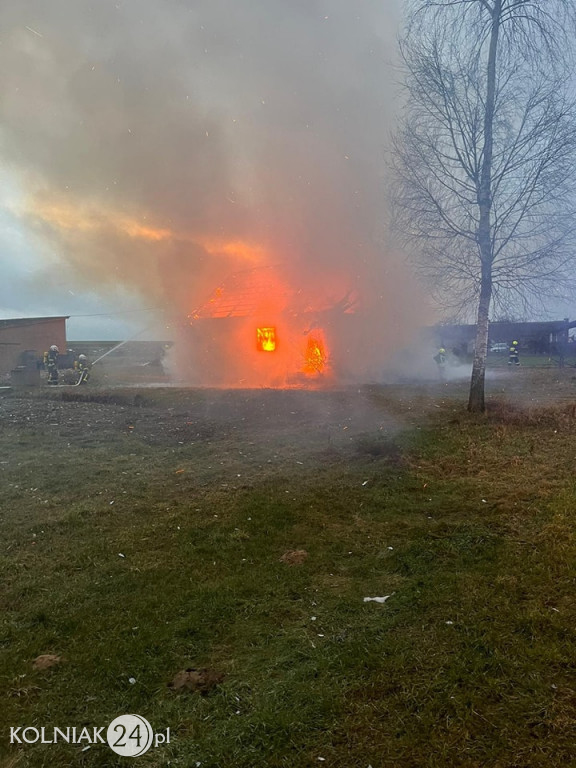 Pożar domu jednorodzinnego