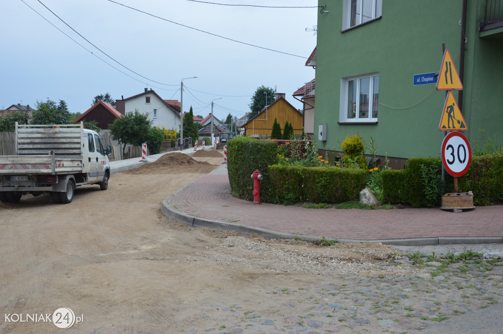 Postępy prac na ulicy Chopina