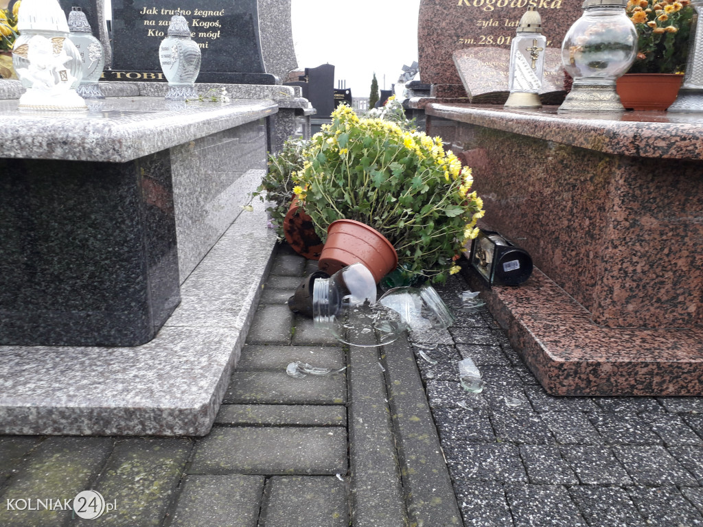 Nowy Cmentarz w Kolnie po wichurze