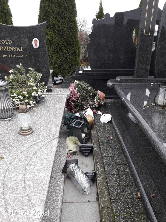 Nowy Cmentarz w Kolnie po wichurze